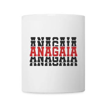 t-shirt Anagaia t-shirt idée cadeau texte empilé - Mug blanc - blanc - Devant