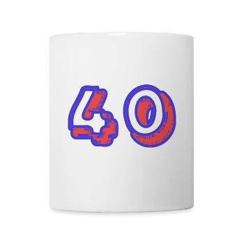 40. 40 YEARS. 40th ANNIVERSARY. 40 YEARS ANNIVERSARY. - Mug - white - Front