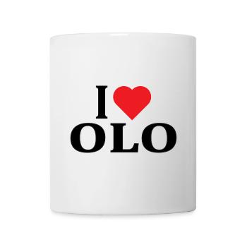 T-Shirt I love Olo T-Shirt Geschenkidee - Tasse - Weiß - Vorne