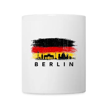 Berliner Skyline auf bemalter Flagge - Tasse - Weiß - Vorne