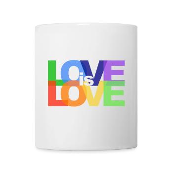 Love is Love Rainbow Typography - Tasse - Weiß - Vorne