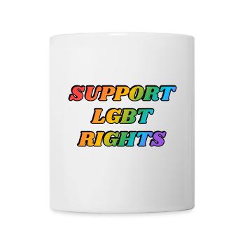 Support LGBT Rights Rainbow - Mug - white - Front