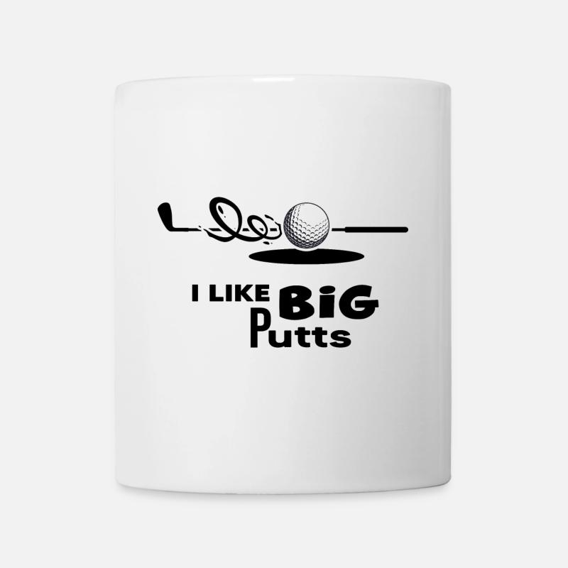 Golf Golfplatz Golfspieler beim"Einlochen" - Tasse - Weiß