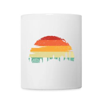 Retro Sunset Skyline Cityscape - Mug - white - Front
