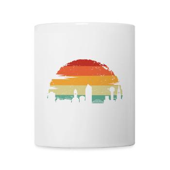 Sunset City Regenbogen-Silhouette - Tasse - Weiß - Vorne