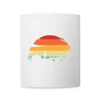 Sunset Skyline Silhouette - Mug - white - Front