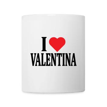 t-shirt I love Valentina t-shirt idée cadeau - Mug blanc - blanc - Devant