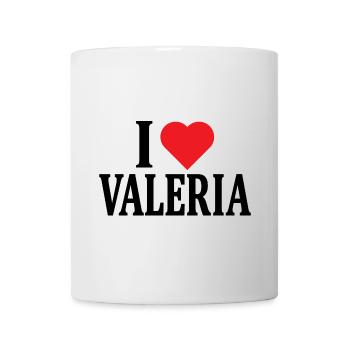 I love Valeria T-Shirt T-Shirt Geschenkidee - Tasse - Weiß - Vorne
