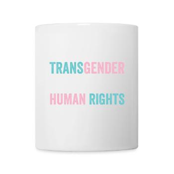 LGBTQ Pride Month - Transgender-Rechte sind menschlich R - Tasse - Weiß - Vorne