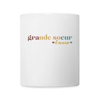 Grande soeur d' amour cadeau pour grande soeur - Mug blanc - blanc - Devant