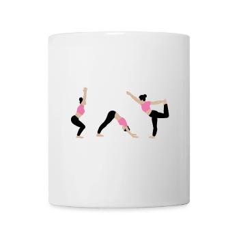 Power yoga in the gym pink - Mug - white - Front