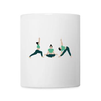 Power yoga dans la salle de sport verte - Mug blanc - blanc - Devant
