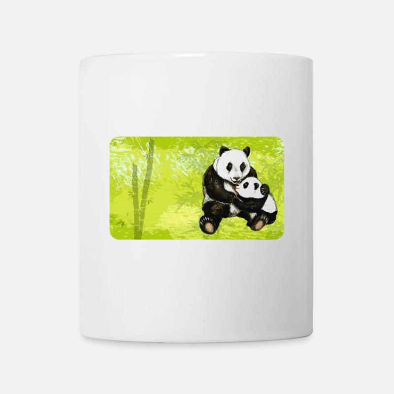 Maman Panda Ours avec Bébé Panda - Mug blanc - blanc