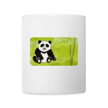 Panda assis ours dans une forêt de bambous verts - Mug blanc - blanc - Devant