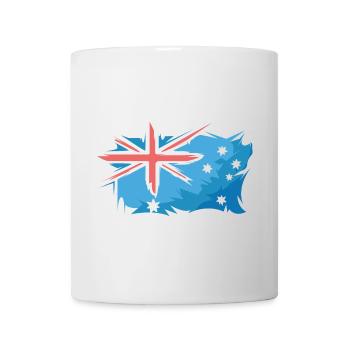 Australien Flagge Illustration Kunst Zeichen Logo - Tasse - Weiß - Vorne