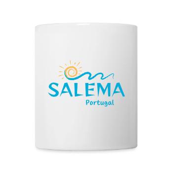 Salema Portugal-Illustration de vague côtière - Mug blanc - blanc - Devant