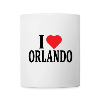 T-Shirt I love Orlando T-Shirt Geschenkidee - Tasse - Weiß - Vorne