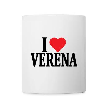 I love Verena T-Shirt T-Shirt Geschenkidee - Tasse - Weiß - Vorne