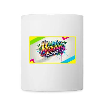 Medellin Kolumbien Graffiti Design - Tasse - Weiß - Vorne