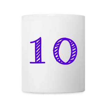 10. 10 YEARS. 10th ANNIVERSARY. 10 YEAR ANNIVERSARY. - Mug - white - Front