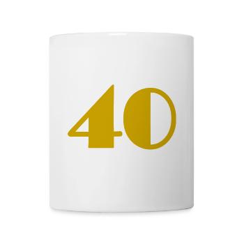 40. 40 ANNI. 40° ANNIVERSARIO. 40 ANNI. - Tazza - bianco - Fronte