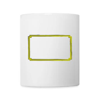 cadre jaune-gris - Mug blanc - blanc - Devant