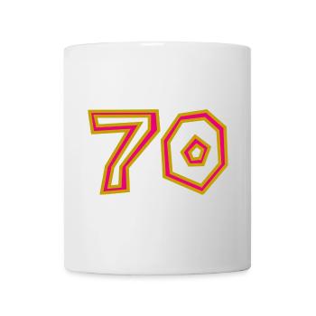 70. 70 ANS. 70e ANNIVERSAIRE. ANNIVERSAIRE 70 ANS. - Mug blanc - blanc - Devant