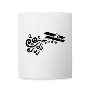 Black Vintage Airplane - Mug - white - Front
