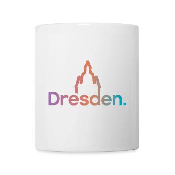 Dresden Silhouette Farben Stadt Symbol Logo icon - Tasse - Weiß - Vorne