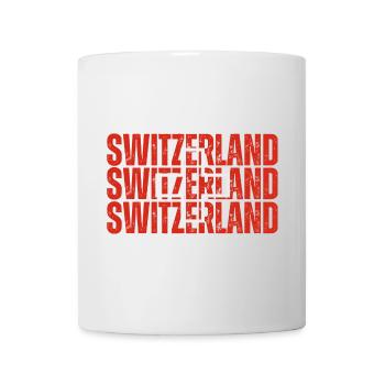 Flagge der Schweiz, Schweizer Stolz - Tasse - Weiß - Vorne