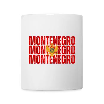 Flagge von Montenegro - Tasse - Weiß - Vorne