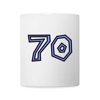 70. 70 ANS. 70e ANNIVERSAIRE. ANNIVERSAIRE 70 ANS. - Mug blanc - blanc - Devant
