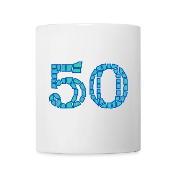 50. 50 YEARS. 50th ANNIVERSARY. 50 YEARS ANNIVERSARY. - Mug - white - Front