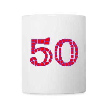 50. 50 YEARS. 50th ANNIVERSARY. 50 YEARS ANNIVERSARY. - Mug - white - Front