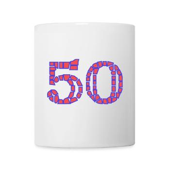 50. 50 YEARS. 50th ANNIVERSARY. 50 YEARS ANNIVERSARY. - Mug - white - Front