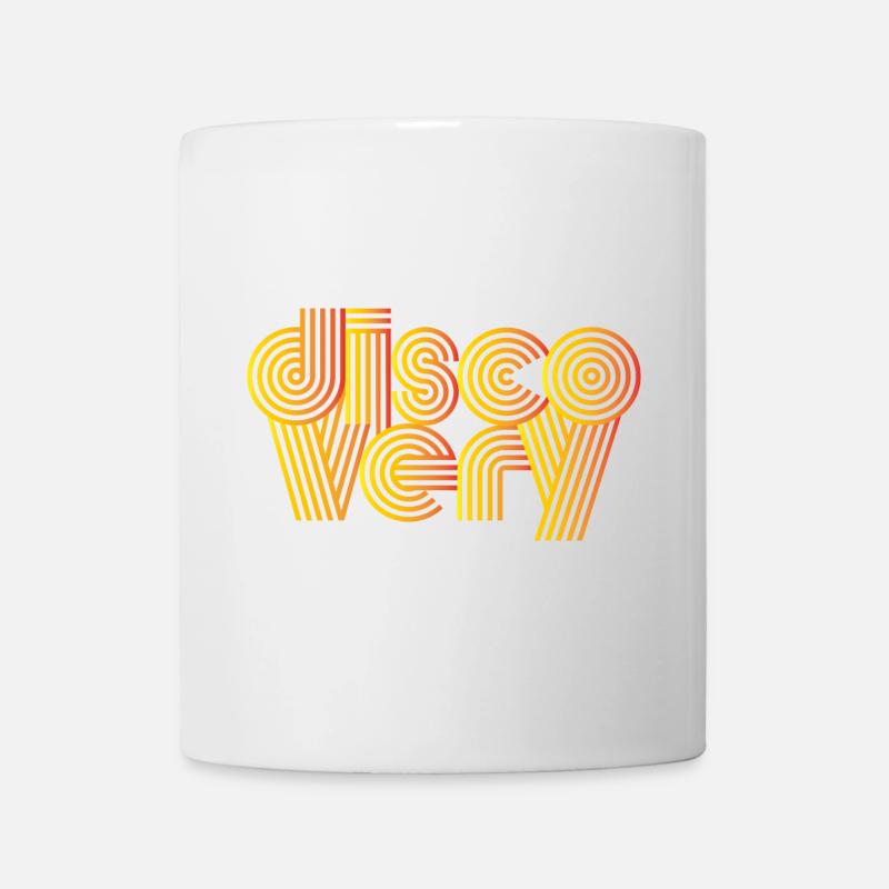 Disco Very Retro Linien - Tasse - Weiß