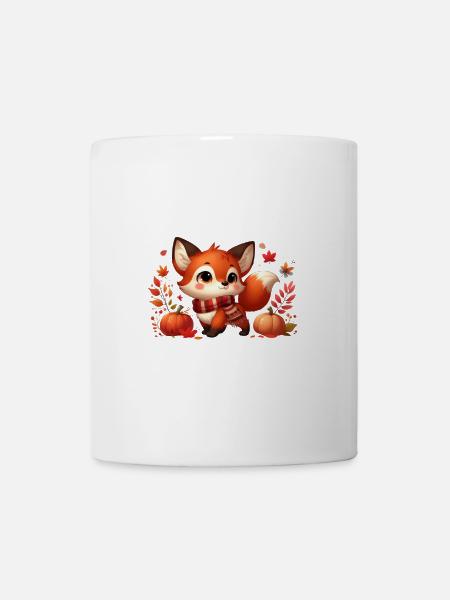 Fuchs Herbst 10 - Tasse - Weiß