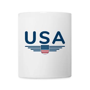 I Love USA, T-Shirt Design Style Élégance - Mug blanc - blanc - Devant