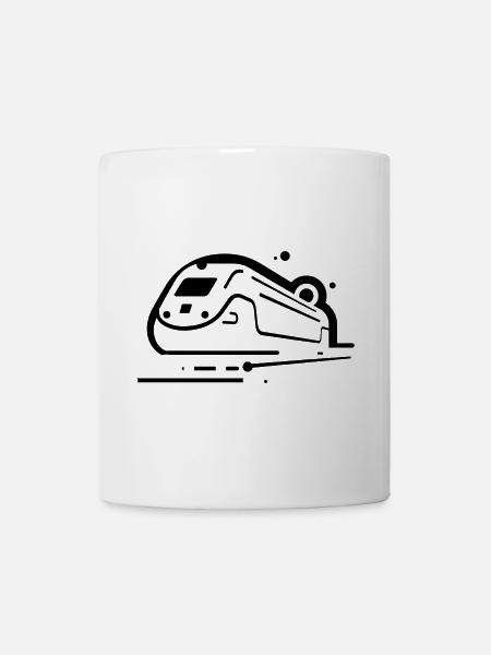 Zug Comic Stil - Tasse - Weiß