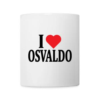 t-shirt I love Osvaldo t-shirt gift idea - Mug - white - Front