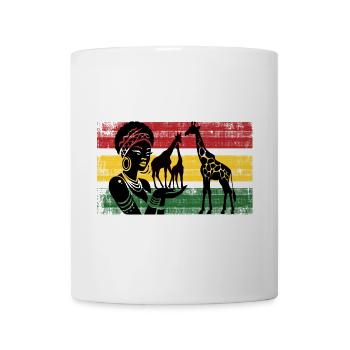 African giraffes in the panorama - Mug - white - Front