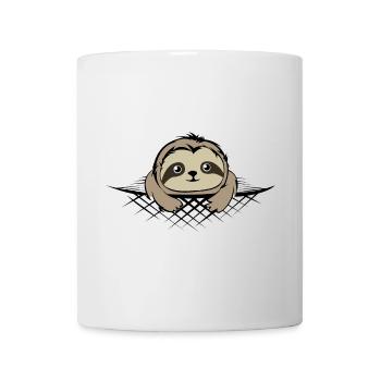 Sloth in pocket comic cartoon funny icon - Mug - white - Front