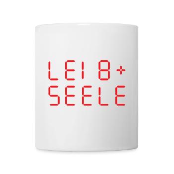 Leib und Seele Taschenrechner drehen digital retro - Tasse - Weiß - Vorne