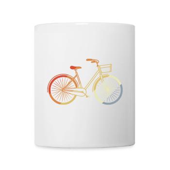 Fahrrad Line Art Vintage - Tasse - Weiß - Vorne