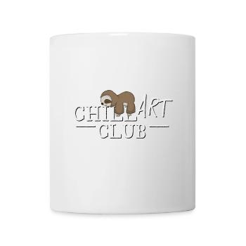 Chill Art Club! Nichts Tun Chillendes Faultier - Tasse - Weiß - Vorne