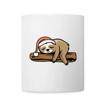 Sloth Christmas Tree Funny Comic Cartoon - Mug - white - Front