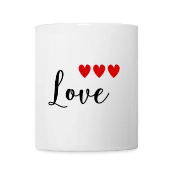 HERZ. WEIHNACHTEN. PAAR. VALENTINSTAG. GERADE VERHEIRATET. - Tasse - Weiß - Vorne