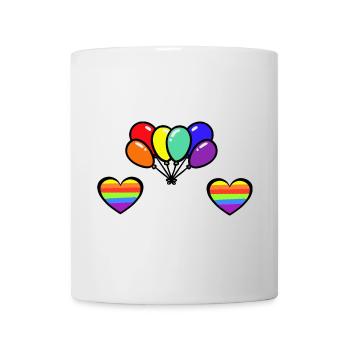 LGBT Gay Pride Balloons Heart - Mug - white - Front