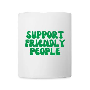 Soutenez les gens sympathiques - Mug blanc - blanc - Devant