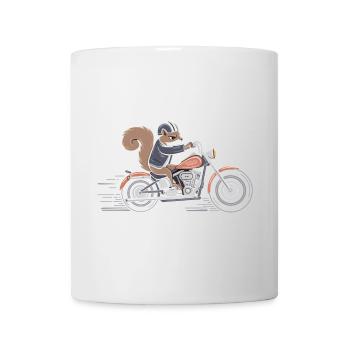 Eichhörnchenfahrer auf dem Fahrrad - Tasse - Weiß - Vorne